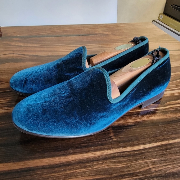 Del Toro Velvet Slipper Dark Green